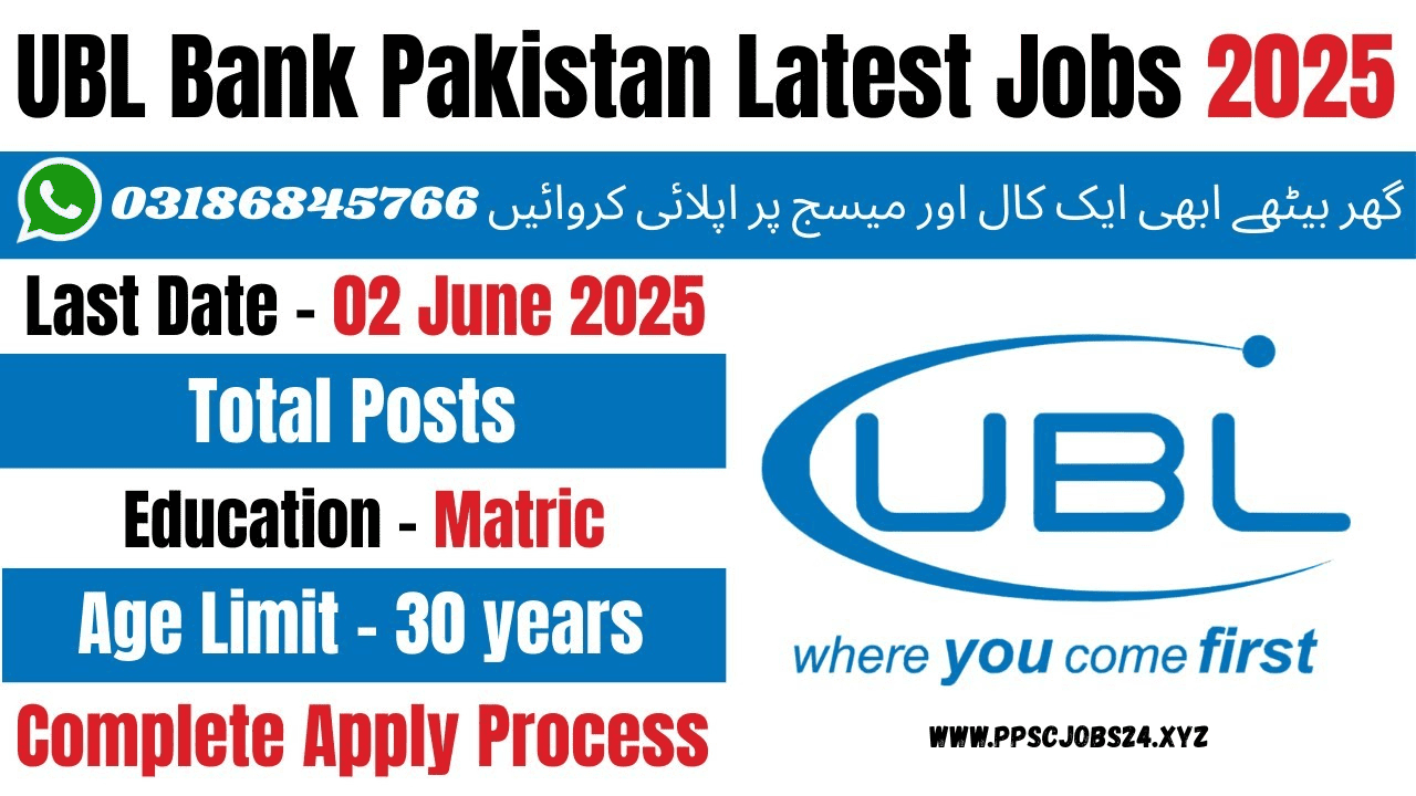 Latest UBL Bank Jobs 2025 Online Apply Applications Process